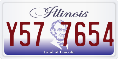 IL license plate Y577654