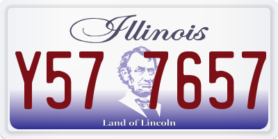 IL license plate Y577657