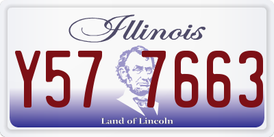IL license plate Y577663