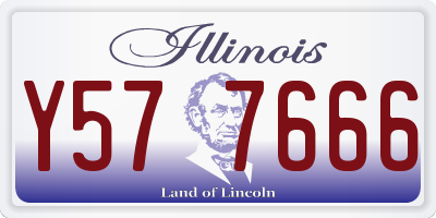 IL license plate Y577666