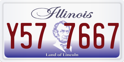 IL license plate Y577667