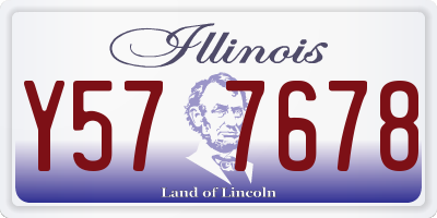IL license plate Y577678