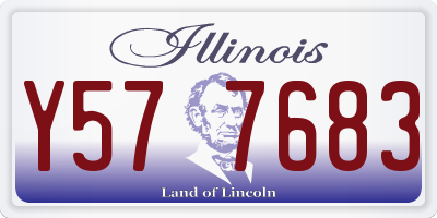 IL license plate Y577683