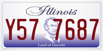 IL license plate Y577687