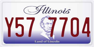 IL license plate Y577704