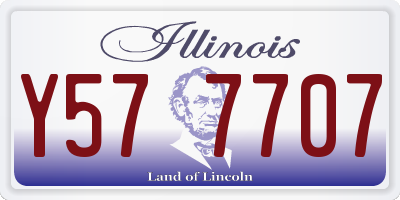 IL license plate Y577707
