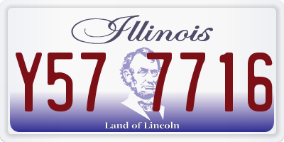 IL license plate Y577716