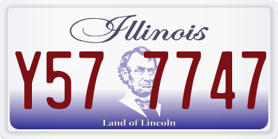IL license plate Y577747