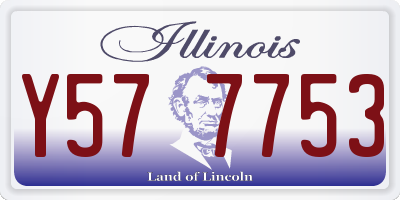 IL license plate Y577753