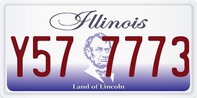 IL license plate Y577773