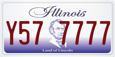 IL license plate Y577777