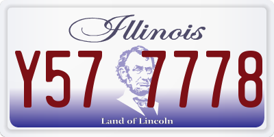 IL license plate Y577778