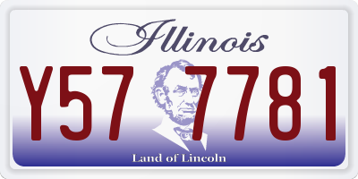 IL license plate Y577781