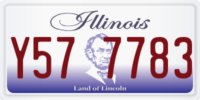 IL license plate Y577783