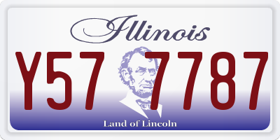 IL license plate Y577787