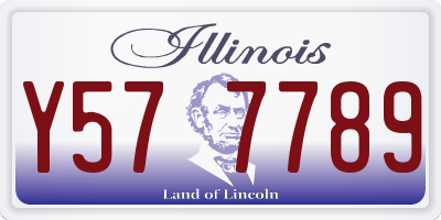 IL license plate Y577789