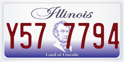 IL license plate Y577794