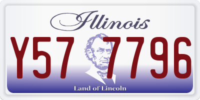 IL license plate Y577796