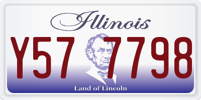 IL license plate Y577798