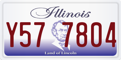 IL license plate Y577804