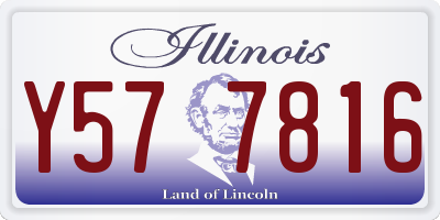 IL license plate Y577816
