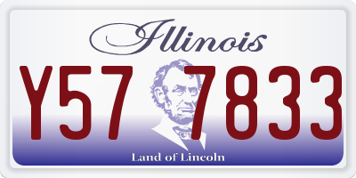 IL license plate Y577833