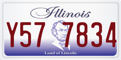 IL license plate Y577834