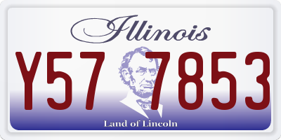 IL license plate Y577853