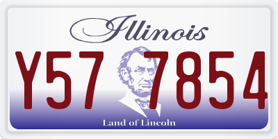 IL license plate Y577854