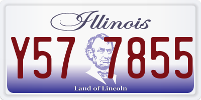IL license plate Y577855
