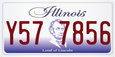 IL license plate Y577856