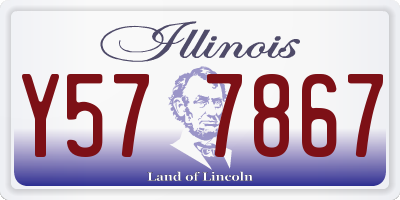 IL license plate Y577867