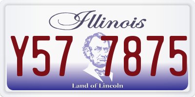 IL license plate Y577875