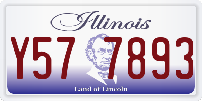 IL license plate Y577893