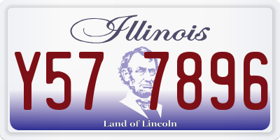 IL license plate Y577896