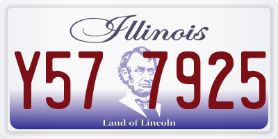 IL license plate Y577925