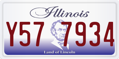 IL license plate Y577934