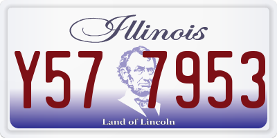 IL license plate Y577953
