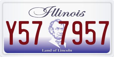 IL license plate Y577957