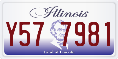 IL license plate Y577981