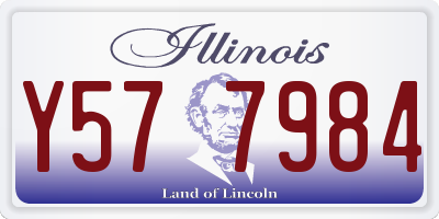 IL license plate Y577984