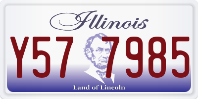 IL license plate Y577985