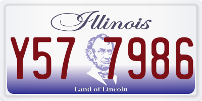 IL license plate Y577986