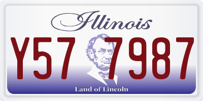 IL license plate Y577987