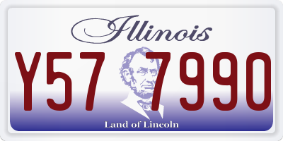 IL license plate Y577990