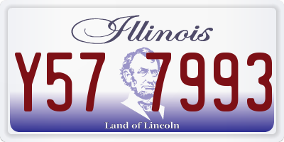 IL license plate Y577993