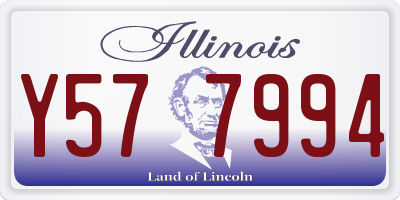 IL license plate Y577994
