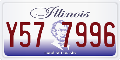 IL license plate Y577996