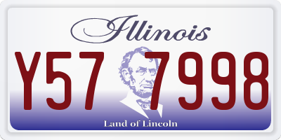 IL license plate Y577998