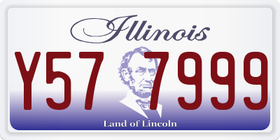 IL license plate Y577999